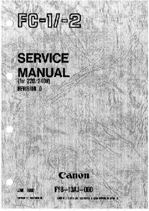 Сервисная инструкция Canon FC-1, FC-2 ― Manual-Shop.ru