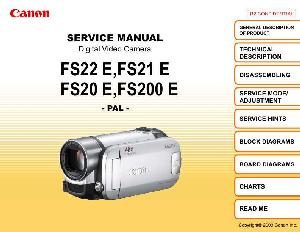 Сервисная инструкция Canon FS20 FS21 FS22 FS200 ― Manual-Shop.ru
