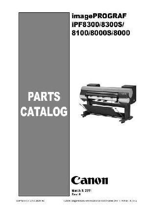 Service manual Canon iPF8300, iPF8100, iPF8000 (Parts Catalog) ― Manual-Shop.ru