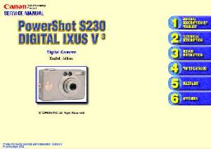 Service manual Canon IXUS V3, Powershot S230 ― Manual-Shop.ru