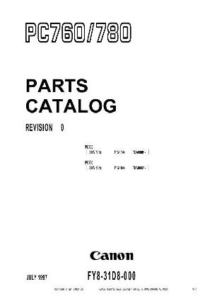 Сервисная инструкция CANON PC760, PC780 (PARTS LIST) ― Manual-Shop.ru