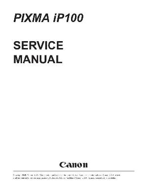 Сервисная инструкция Canon Pixma IP100 ― Manual-Shop.ru