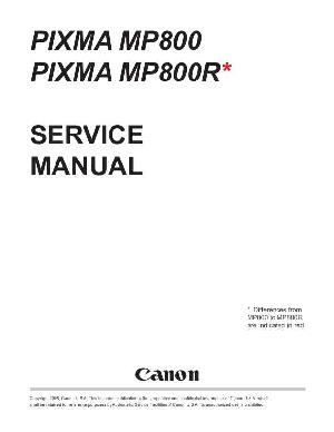 Сервисная инструкция Canon Pixma MP800, MP800R ― Manual-Shop.ru