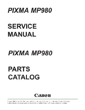 Сервисная инструкция Canon Pixma MP980 ― Manual-Shop.ru