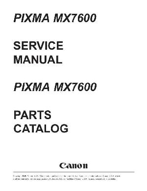 Сервисная инструкция Canon Pixma MX7600 ― Manual-Shop.ru