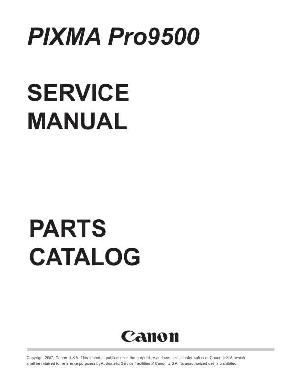 Service manual Canon Pixma Pro9500 ― Manual-Shop.ru