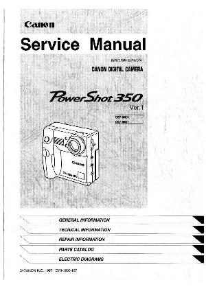 Сервисная инструкция Canon PowerShot 350 ― Manual-Shop.ru