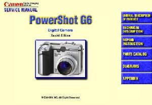 Сервисная инструкция Canon POWERSHOT G6 ― Manual-Shop.ru