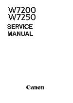 Service manual Canon W-7200, W-7250