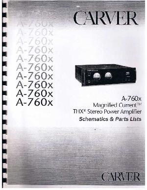 Сервисная инструкция Carver A-760X ― Manual-Shop.ru