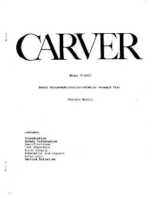 Сервисная инструкция Carver C-4000 ― Manual-Shop.ru