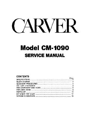 Сервисная инструкция Carver CM-1090 ― Manual-Shop.ru