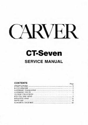 Сервисная инструкция Carver CT-7 ― Manual-Shop.ru