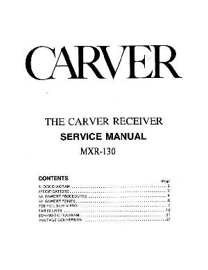 Сервисная инструкция Carver MXR-130 ― Manual-Shop.ru