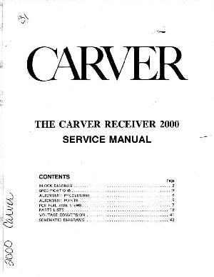 Сервисная инструкция Carver MXR-2000 ― Manual-Shop.ru