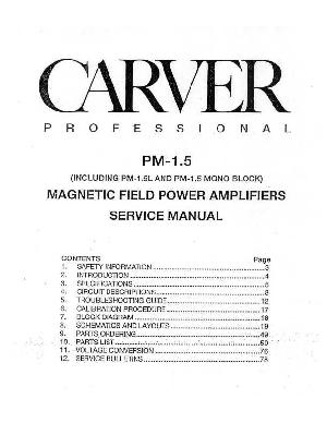 Сервисная инструкция Carver PM-1.5 ― Manual-Shop.ru