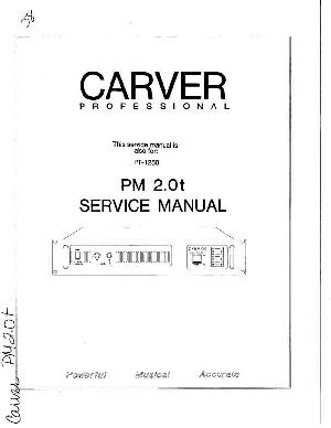 Сервисная инструкция Carver PM-2.0T ― Manual-Shop.ru