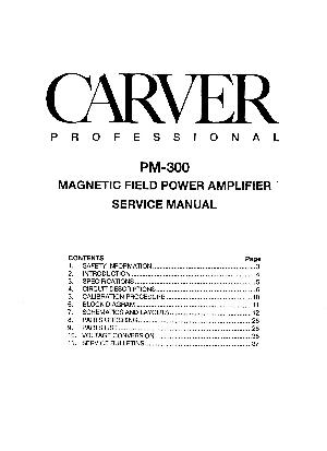 Сервисная инструкция Carver PM-300 ― Manual-Shop.ru