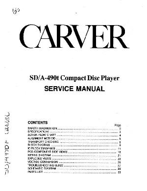 Сервисная инструкция Carver SDA-490T ― Manual-Shop.ru