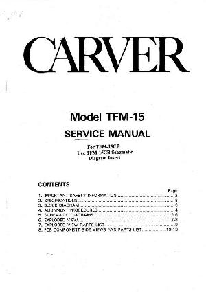Сервисная инструкция Carver TFM-15CB ― Manual-Shop.ru