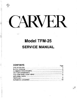 Сервисная инструкция Carver TFM-25 ― Manual-Shop.ru