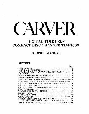 Сервисная инструкция Carver TLM-3600 ― Manual-Shop.ru