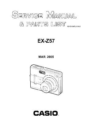 Сервисная инструкция Casio EX-Z57 ― Manual-Shop.ru