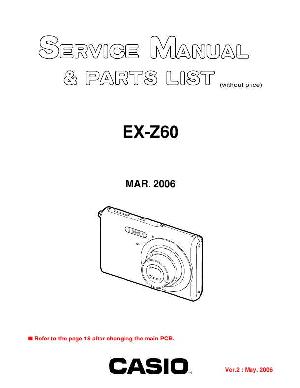 Сервисная инструкция Casio EX-Z60 ― Manual-Shop.ru
