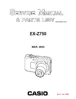 Сервисная инструкция Casio EX-Z750 ― Manual-Shop.ru