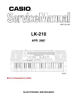 Сервисная инструкция Casio LK-210 ― Manual-Shop.ru