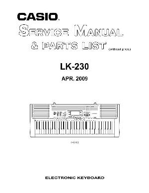 Сервисная инструкция Casio LK-230 ― Manual-Shop.ru