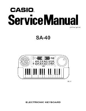 Сервисная инструкция Casio SA-40 ― Manual-Shop.ru