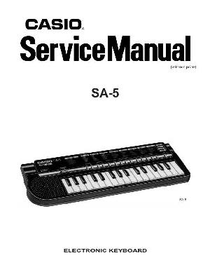 Сервисная инструкция Casio SA-5 ― Manual-Shop.ru