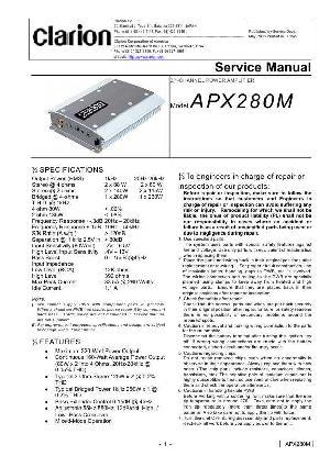 Сервисная инструкция Clarion APX280M ― Manual-Shop.ru