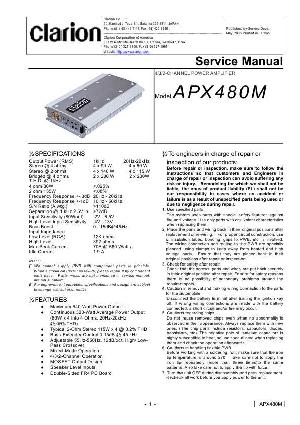 Сервисная инструкция Clarion APX480M ― Manual-Shop.ru