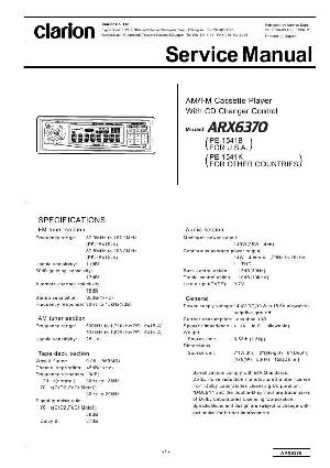 Сервисная инструкция Clarion ARX6370 ― Manual-Shop.ru