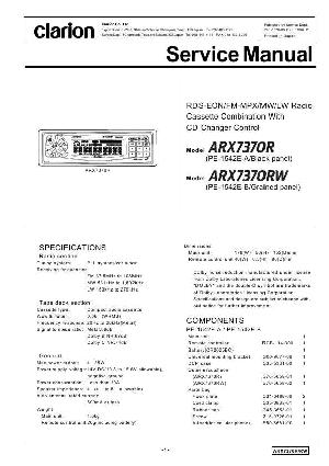 Сервисная инструкция Clarion ARX7370R, RW ― Manual-Shop.ru