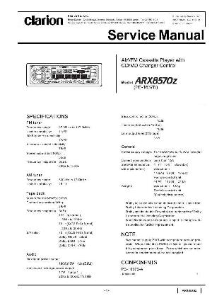Сервисная инструкция Clarion ARX8570Z ― Manual-Shop.ru