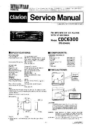 Service manual Clarion CDC6300 (PE-2048A) ― Manual-Shop.ru
