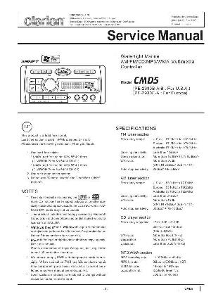 Сервисная инструкция Clarion CMD5 ― Manual-Shop.ru