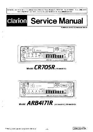 Сервисная инструкция Clarion CR705R, ARB-4171R (PE-9963E) ― Manual-Shop.ru