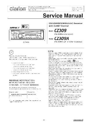 Сервисная инструкция Clarion CZ309A ― Manual-Shop.ru