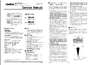 Сервисная инструкция Clarion DB225 ― Manual-Shop.ru
