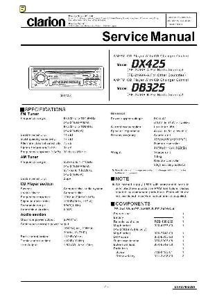 Service manual Clarion DB325, DX425 ― Manual-Shop.ru