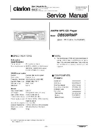 Service manual Clarion DB538RMP ― Manual-Shop.ru