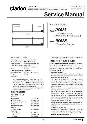Сервисная инструкция Clarion DC625, DC628 ― Manual-Shop.ru
