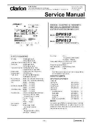 Сервисная инструкция Clarion DPH910, DPH913 ― Manual-Shop.ru