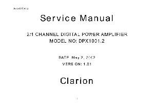 Сервисная инструкция Clarion DPX1001.2 ― Manual-Shop.ru