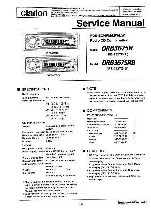 Сервисная инструкция Clarion DRB-3675R, DRB-3675RB (PE-2327E) ― Manual-Shop.ru