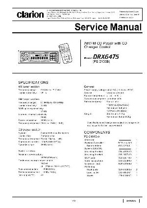 Сервисная инструкция Clarion DRX6475 ― Manual-Shop.ru